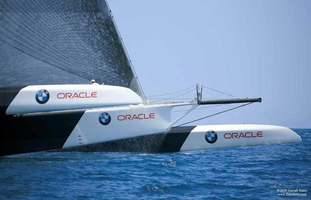 3 hulls clear the water - BOR 90 sea trials/ action shots © Darrall Slater (copyright) http://hstrial-dslater2.homestead.com/index.html
